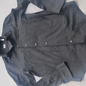 Armani Collezioni Charcoal Button Down Shirt